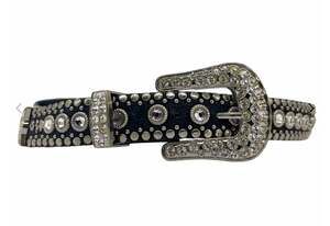 KIPPYS Swarovski Crystal Embellished Western Style Cowgirl Belt - Blac– ,
